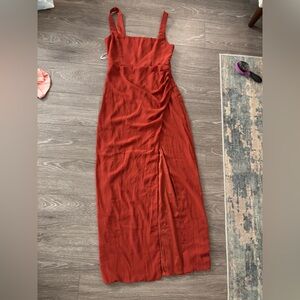 Lulu's Vibrant Rust Dress